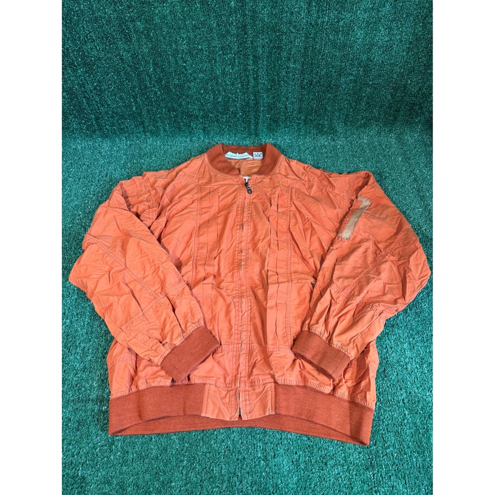 Bad Guys Orange Bomber Jacket Full Zip Streetwear Mens Designed in Holland VTG
